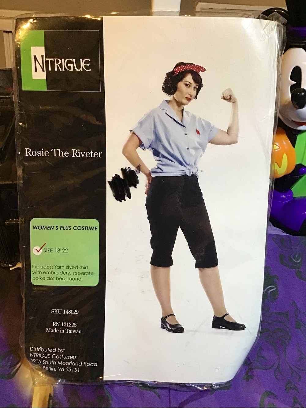 Rosie the riveter womans plus costume size 18-22